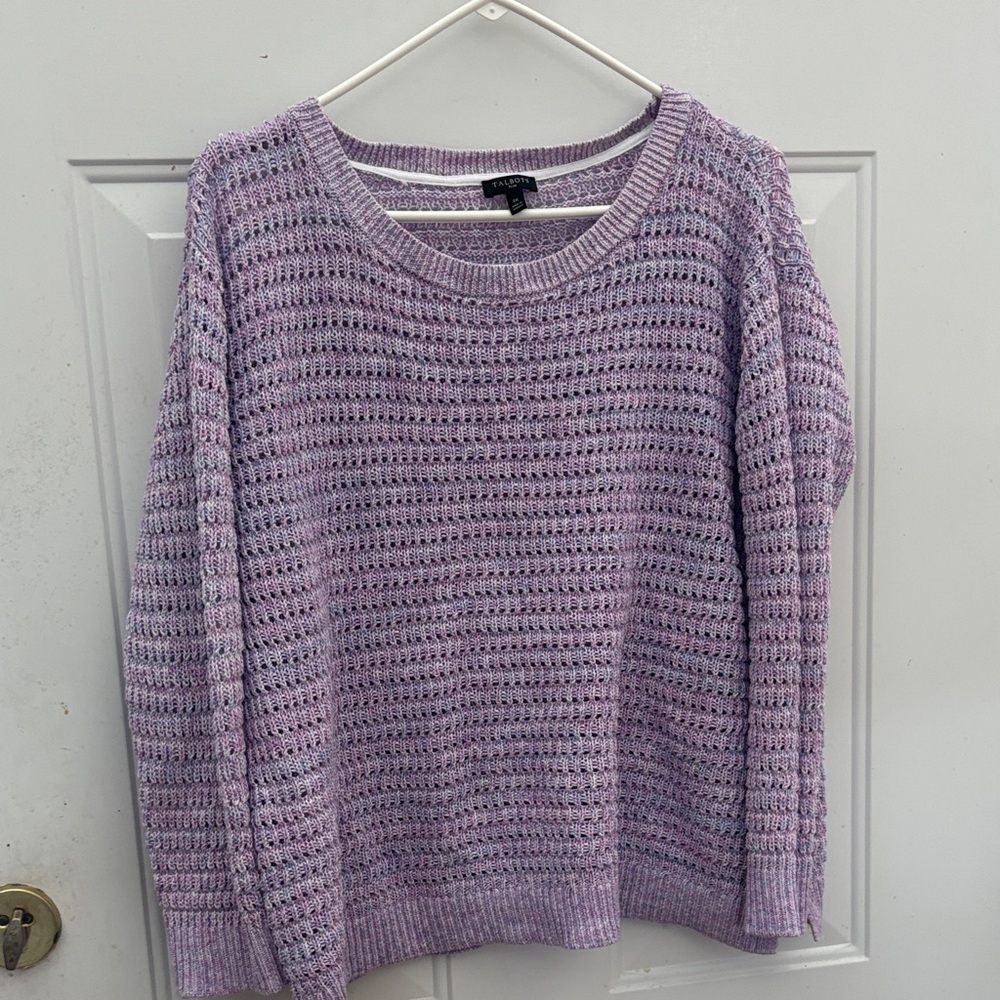 Talbots Lavender Knit Women's Sweater 1X